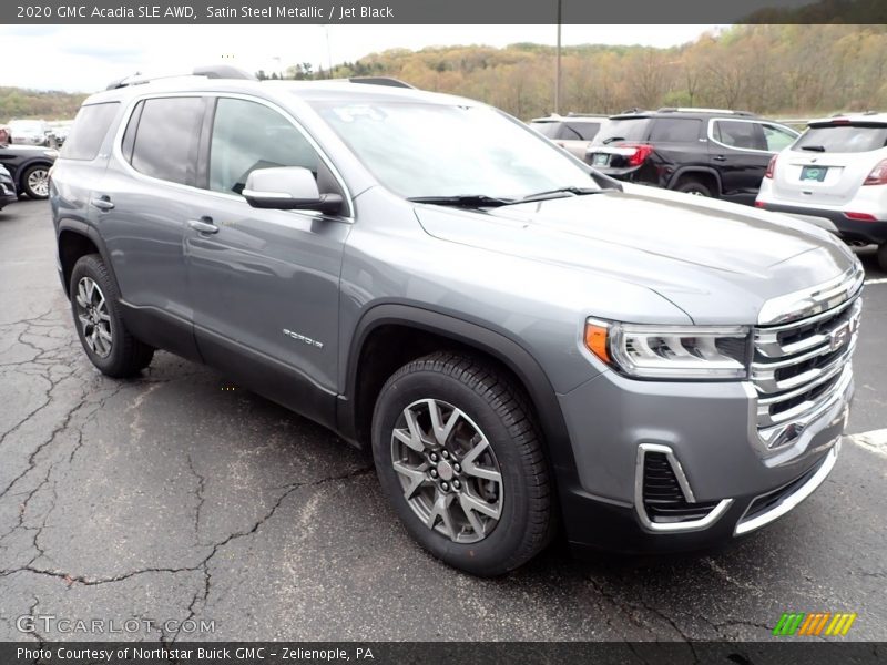 Satin Steel Metallic / Jet Black 2020 GMC Acadia SLE AWD