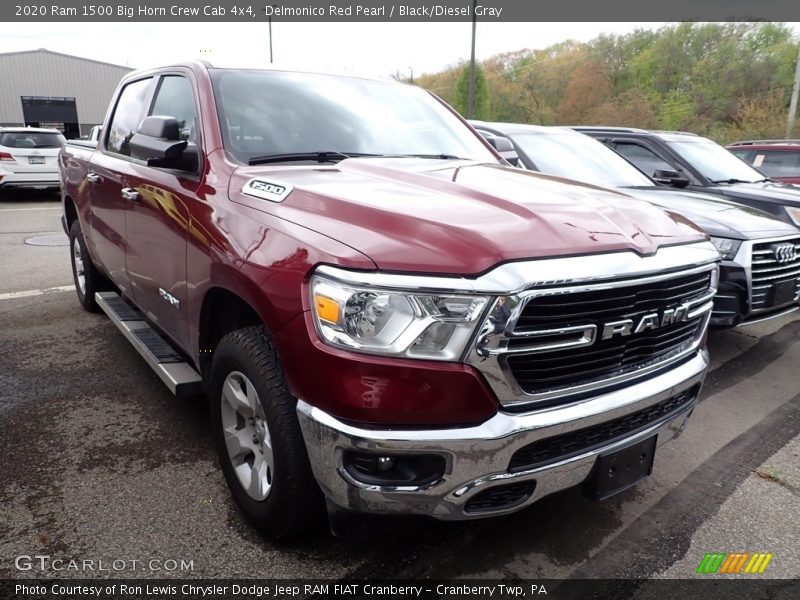 Delmonico Red Pearl / Black/Diesel Gray 2020 Ram 1500 Big Horn Crew Cab 4x4