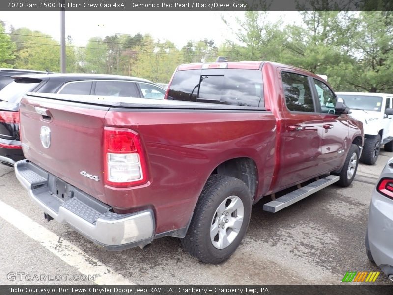 Delmonico Red Pearl / Black/Diesel Gray 2020 Ram 1500 Big Horn Crew Cab 4x4