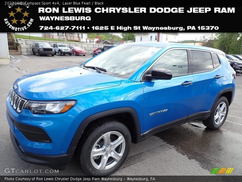 Laser Blue Pearl / Black 2023 Jeep Compass Sport 4x4