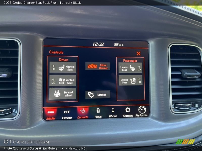 Controls of 2023 Charger Scat Pack Plus