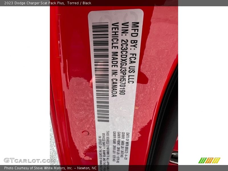 Torred / Black 2023 Dodge Charger Scat Pack Plus