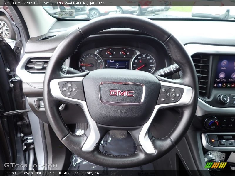 Satin Steel Metallic / Jet Black 2020 GMC Acadia SLE AWD