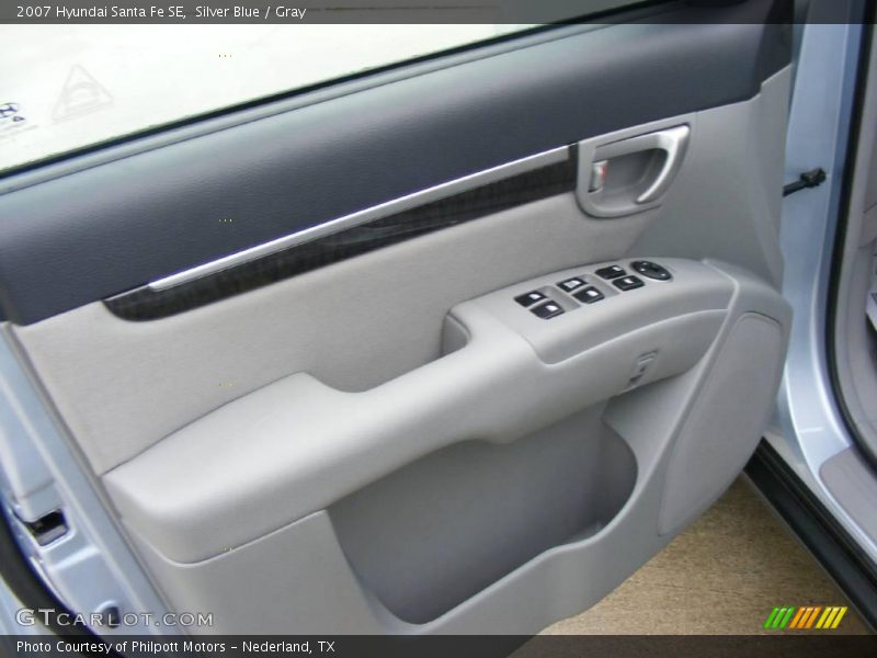 Silver Blue / Gray 2007 Hyundai Santa Fe SE