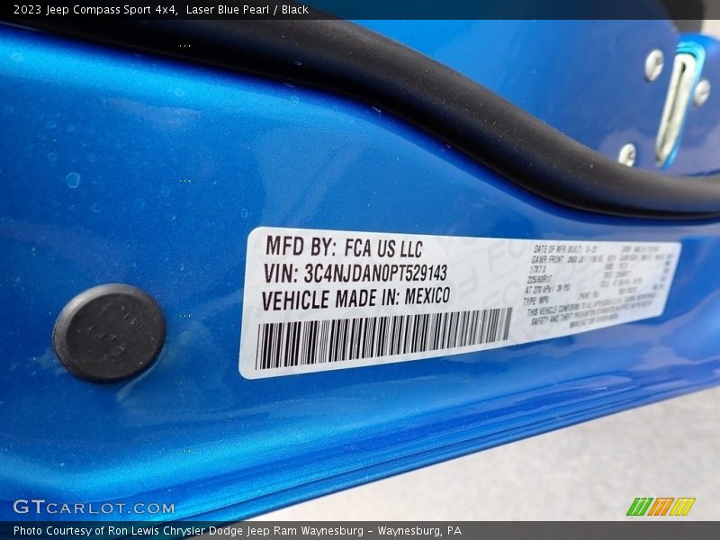 Laser Blue Pearl / Black 2023 Jeep Compass Sport 4x4