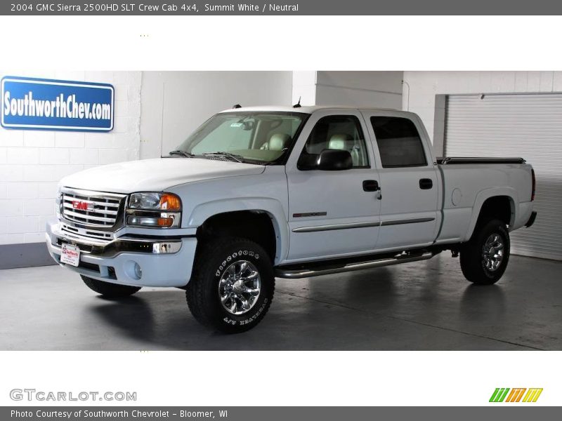 Summit White / Neutral 2004 GMC Sierra 2500HD SLT Crew Cab 4x4