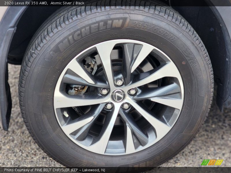 Atomic Silver / Black 2020 Lexus RX 350 AWD