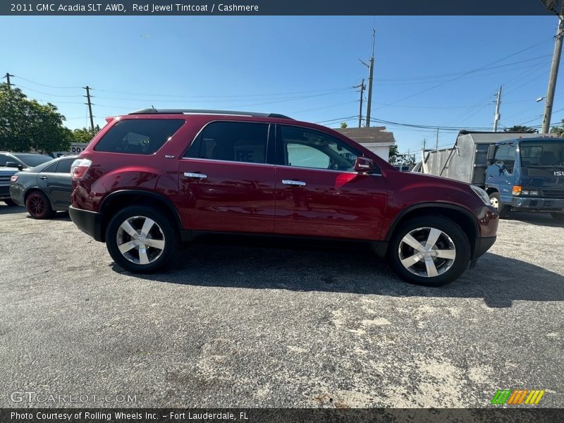 Red Jewel Tintcoat / Cashmere 2011 GMC Acadia SLT AWD