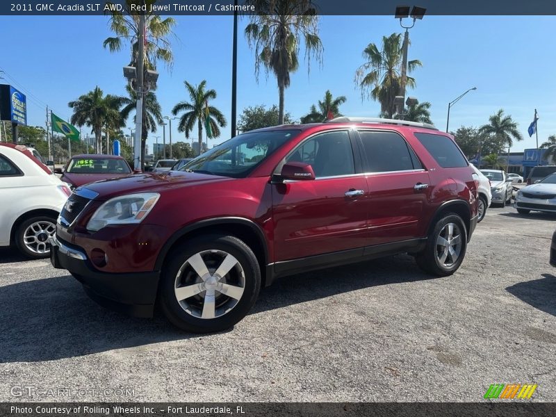 Red Jewel Tintcoat / Cashmere 2011 GMC Acadia SLT AWD