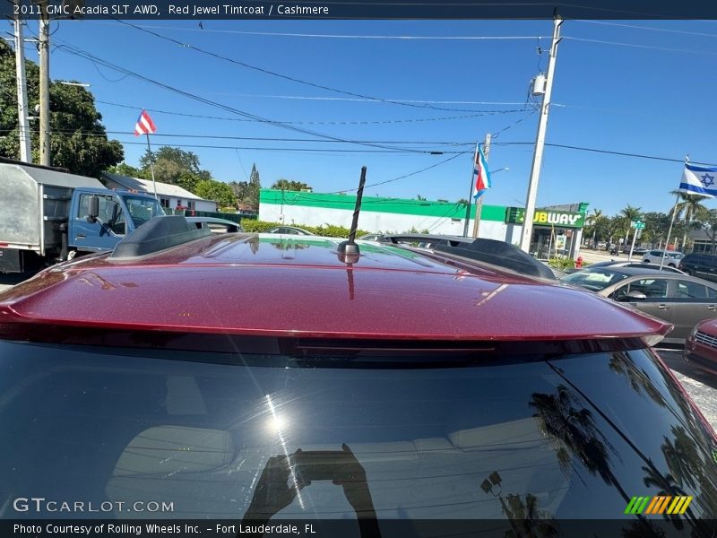 Red Jewel Tintcoat / Cashmere 2011 GMC Acadia SLT AWD