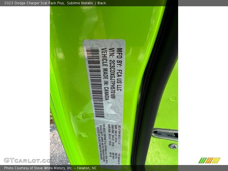 Sublime Metallic / Black 2023 Dodge Charger Scat Pack Plus