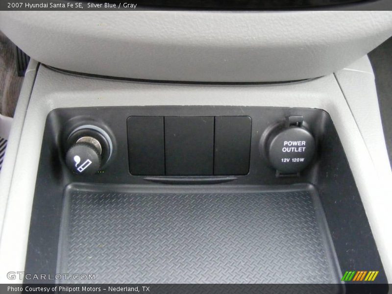 Silver Blue / Gray 2007 Hyundai Santa Fe SE