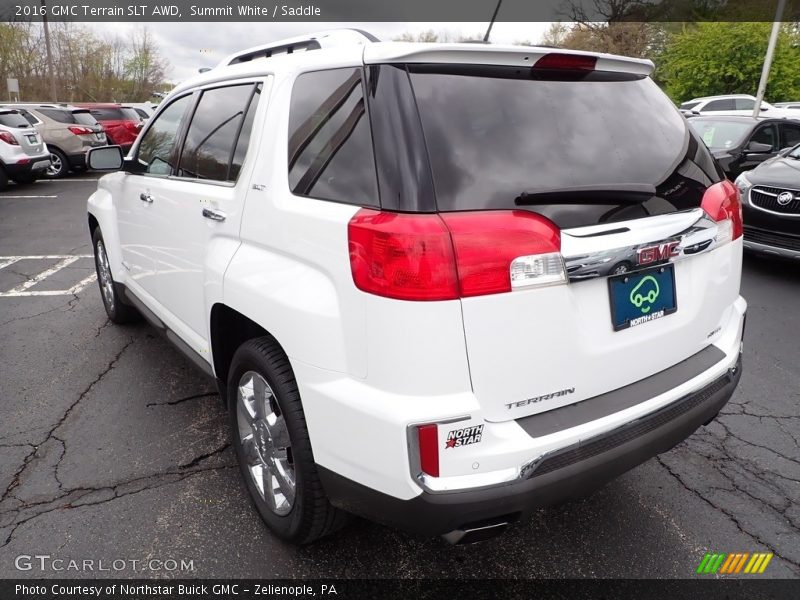 Summit White / Saddle 2016 GMC Terrain SLT AWD