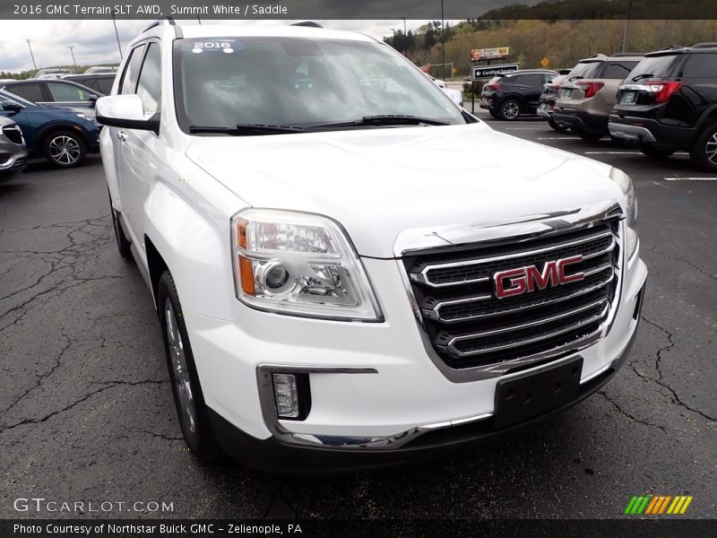 Summit White / Saddle 2016 GMC Terrain SLT AWD