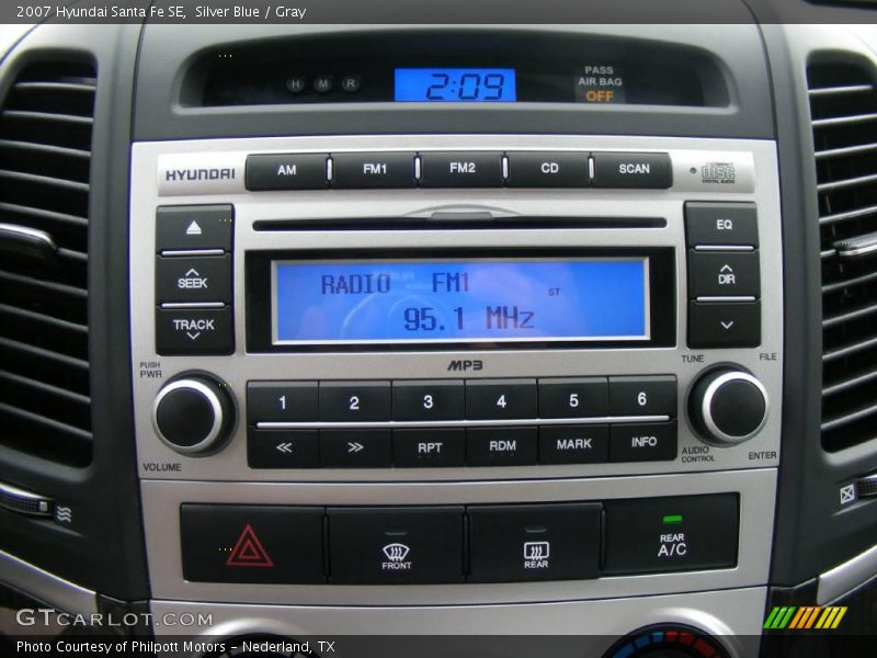 Silver Blue / Gray 2007 Hyundai Santa Fe SE