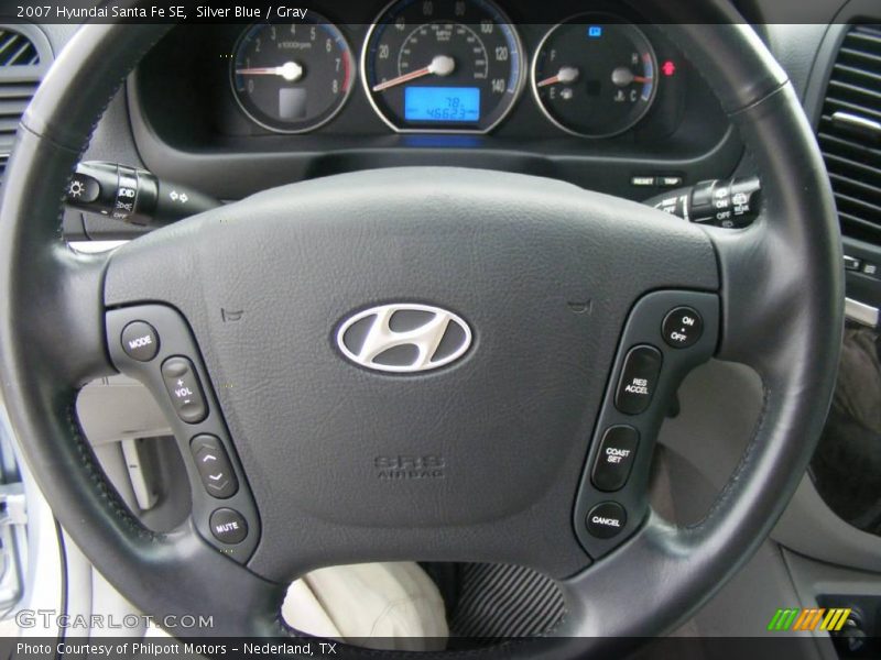 Silver Blue / Gray 2007 Hyundai Santa Fe SE