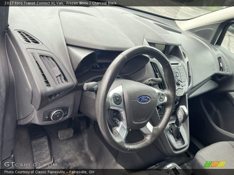 Frozen White / Charcoal Black 2017 Ford Transit Connect XL Van