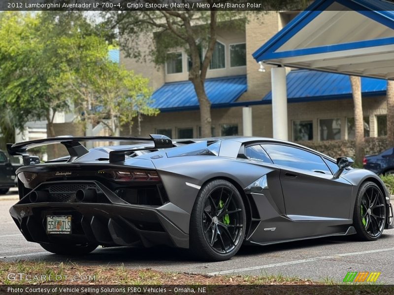 Grigio Estoque (Matte) / Nero Ade/Bianco Polar 2012 Lamborghini Aventador LP 700-4