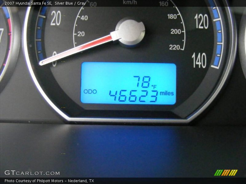 Silver Blue / Gray 2007 Hyundai Santa Fe SE