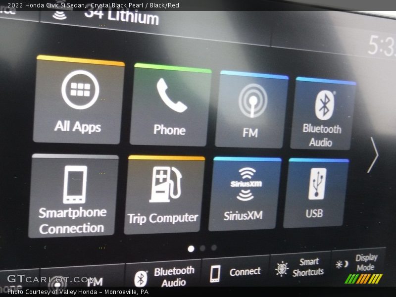 Crystal Black Pearl / Black/Red 2022 Honda Civic Si Sedan