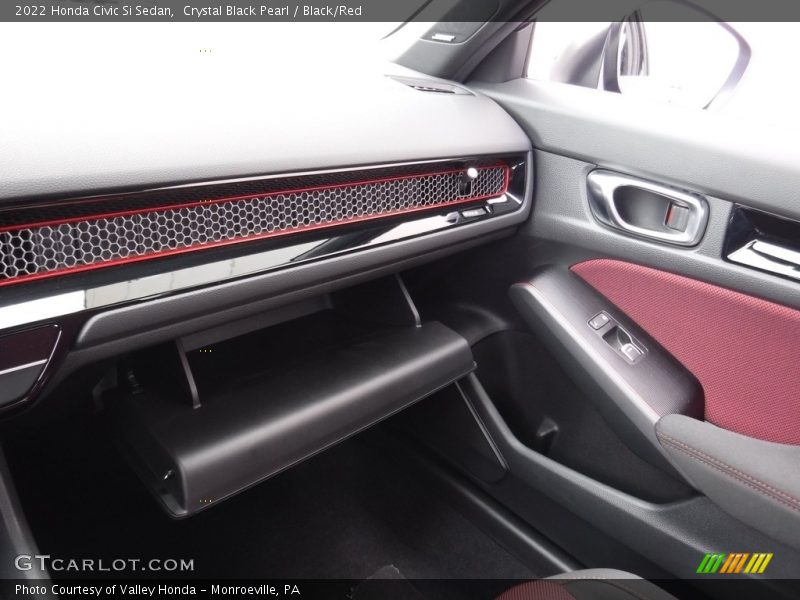 Crystal Black Pearl / Black/Red 2022 Honda Civic Si Sedan