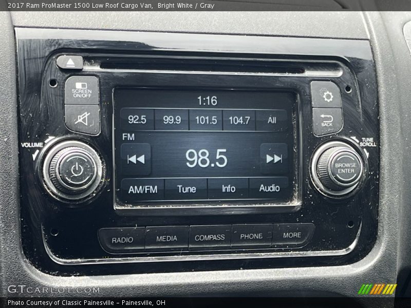 Bright White / Gray 2017 Ram ProMaster 1500 Low Roof Cargo Van