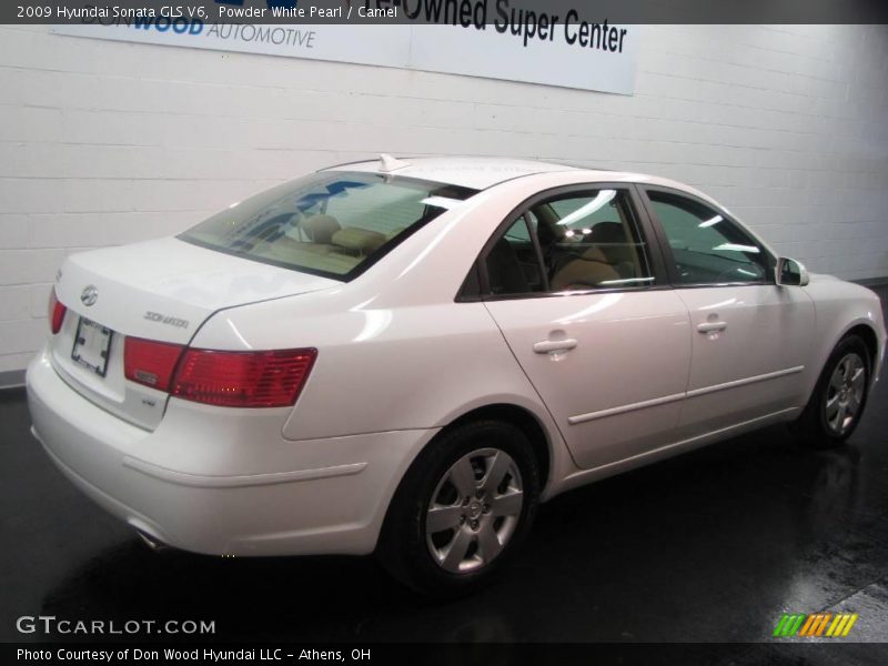 Powder White Pearl / Camel 2009 Hyundai Sonata GLS V6