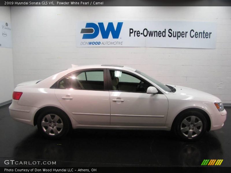 Powder White Pearl / Camel 2009 Hyundai Sonata GLS V6