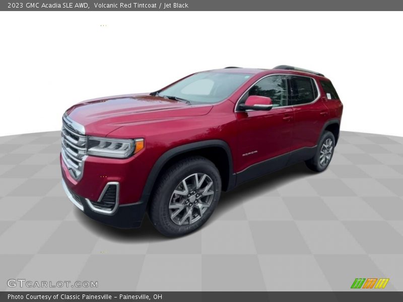 Volcanic Red Tintcoat / Jet Black 2023 GMC Acadia SLE AWD