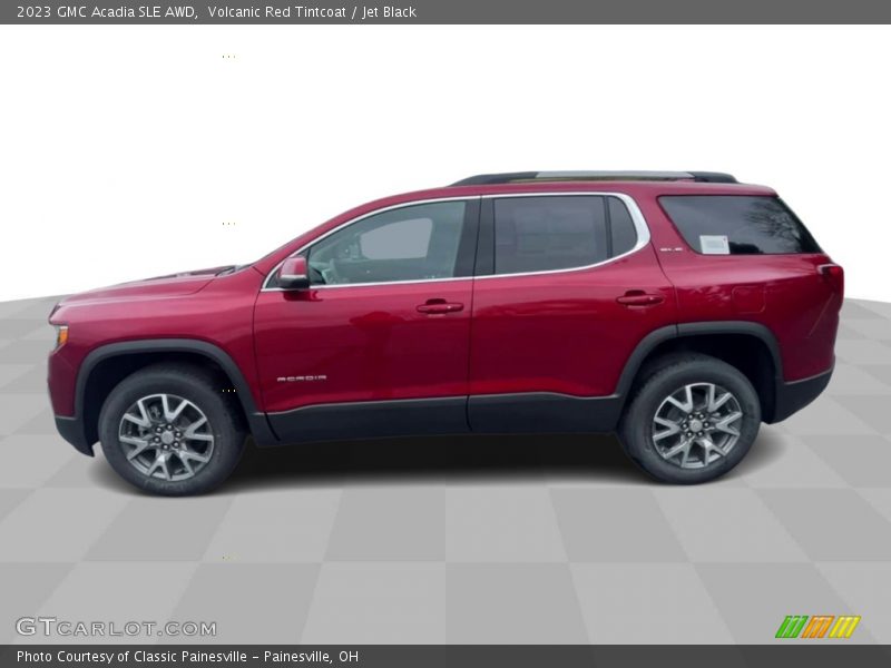Volcanic Red Tintcoat / Jet Black 2023 GMC Acadia SLE AWD
