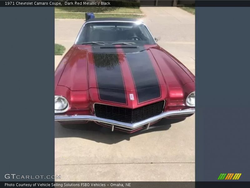 Dark Red Metallic / Black 1971 Chevrolet Camaro Coupe