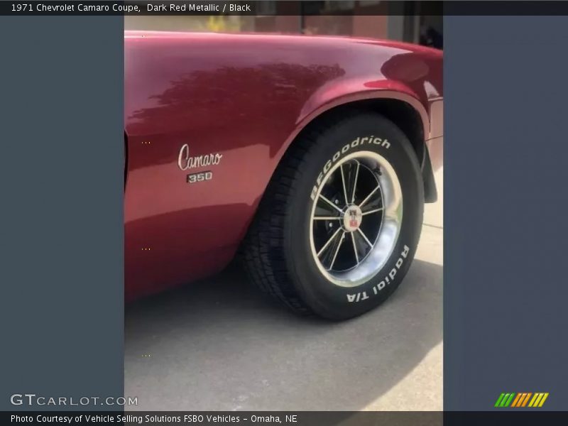 Dark Red Metallic / Black 1971 Chevrolet Camaro Coupe