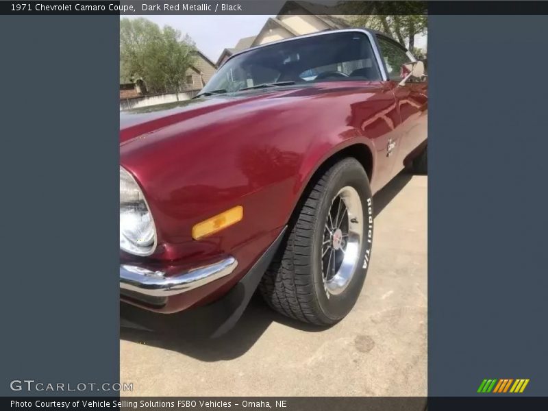 Dark Red Metallic / Black 1971 Chevrolet Camaro Coupe