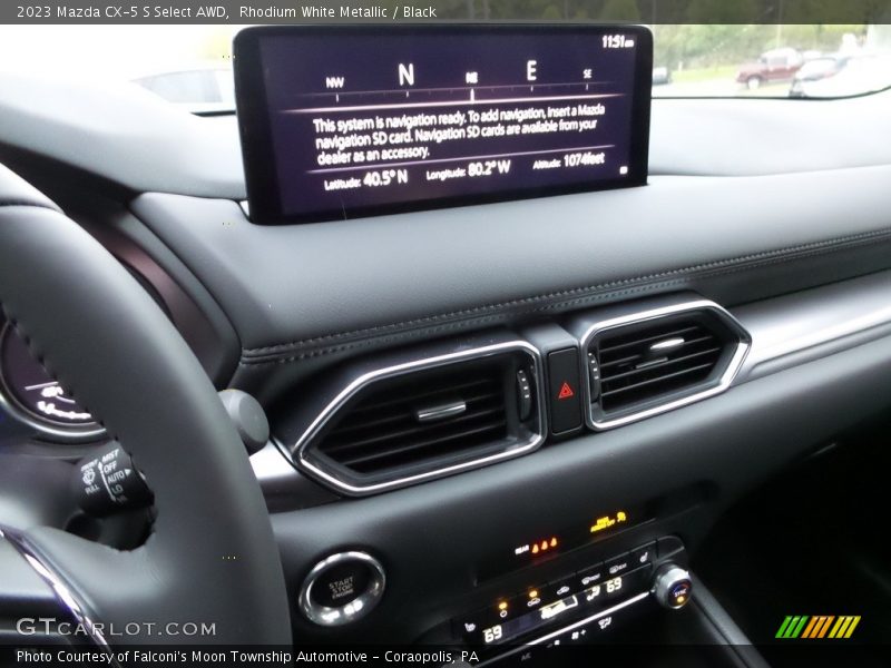 Rhodium White Metallic / Black 2023 Mazda CX-5 S Select AWD