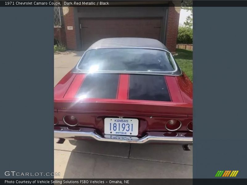 Dark Red Metallic / Black 1971 Chevrolet Camaro Coupe