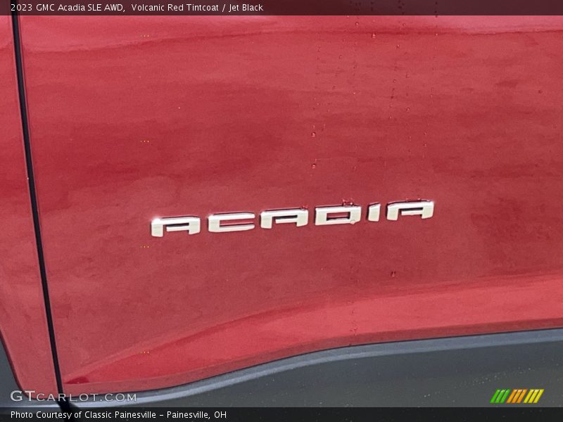Volcanic Red Tintcoat / Jet Black 2023 GMC Acadia SLE AWD