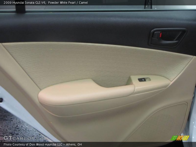 Powder White Pearl / Camel 2009 Hyundai Sonata GLS V6