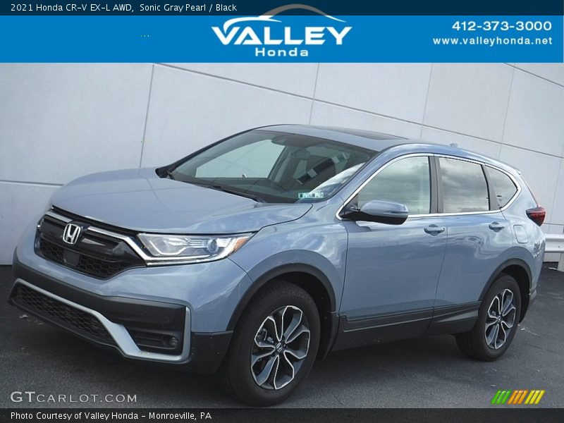 Sonic Gray Pearl / Black 2021 Honda CR-V EX-L AWD