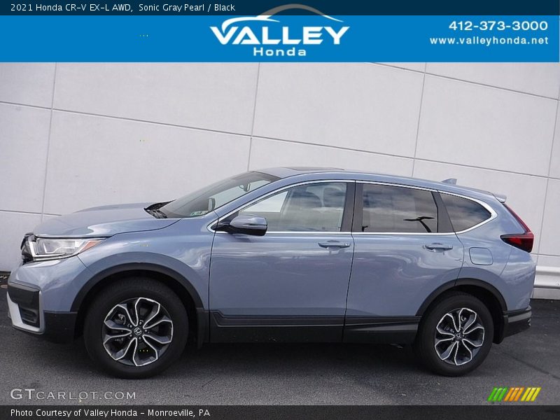 Sonic Gray Pearl / Black 2021 Honda CR-V EX-L AWD