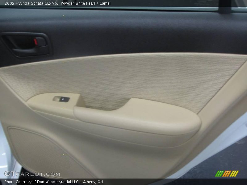 Powder White Pearl / Camel 2009 Hyundai Sonata GLS V6