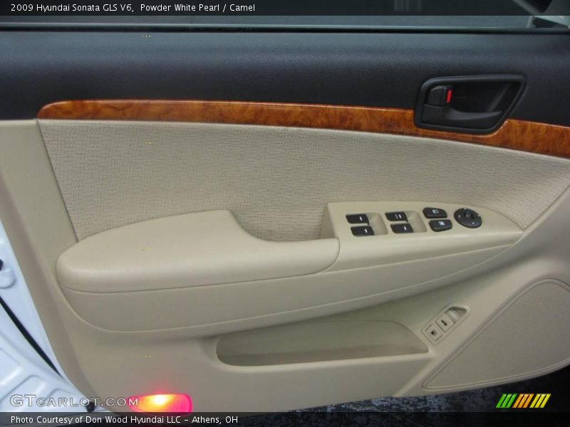 Powder White Pearl / Camel 2009 Hyundai Sonata GLS V6