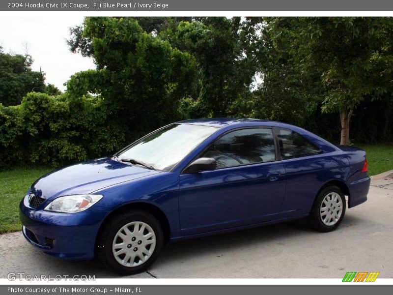 Fiji Blue Pearl / Ivory Beige 2004 Honda Civic LX Coupe