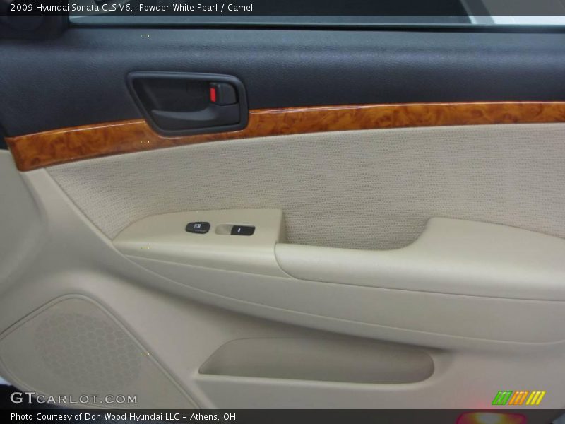 Powder White Pearl / Camel 2009 Hyundai Sonata GLS V6