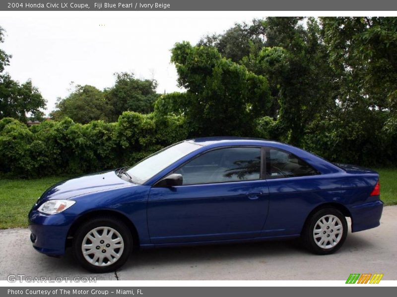 Fiji Blue Pearl / Ivory Beige 2004 Honda Civic LX Coupe