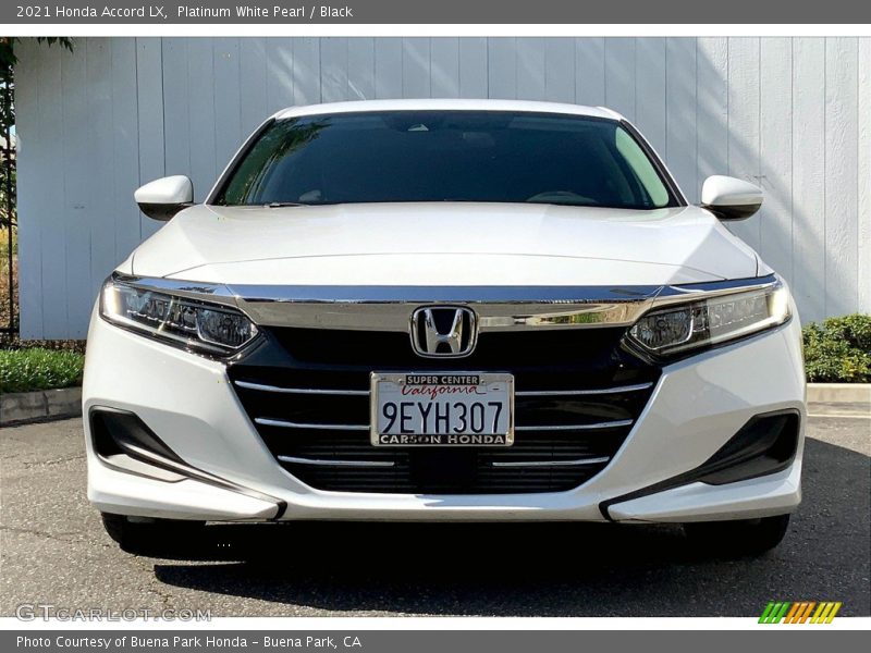 Platinum White Pearl / Black 2021 Honda Accord LX