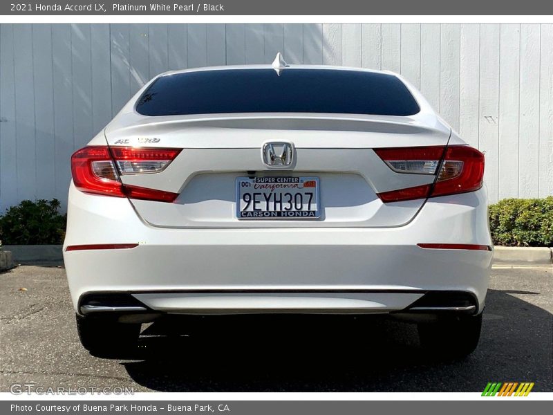Platinum White Pearl / Black 2021 Honda Accord LX