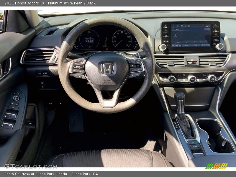 Platinum White Pearl / Black 2021 Honda Accord LX
