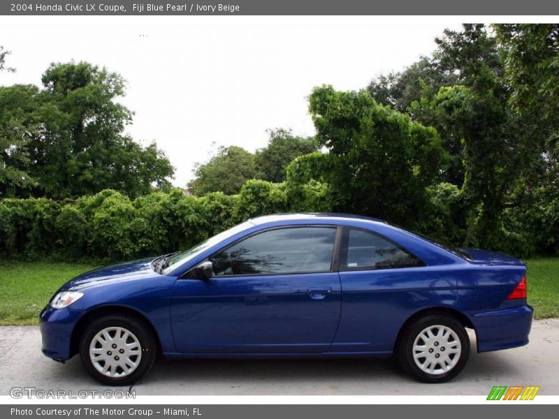 Fiji Blue Pearl / Ivory Beige 2004 Honda Civic LX Coupe