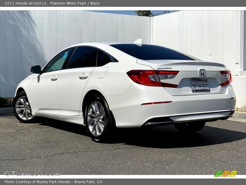 Platinum White Pearl / Black 2021 Honda Accord LX