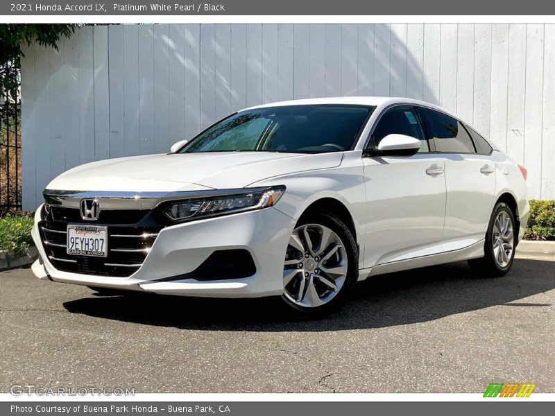 Platinum White Pearl / Black 2021 Honda Accord LX